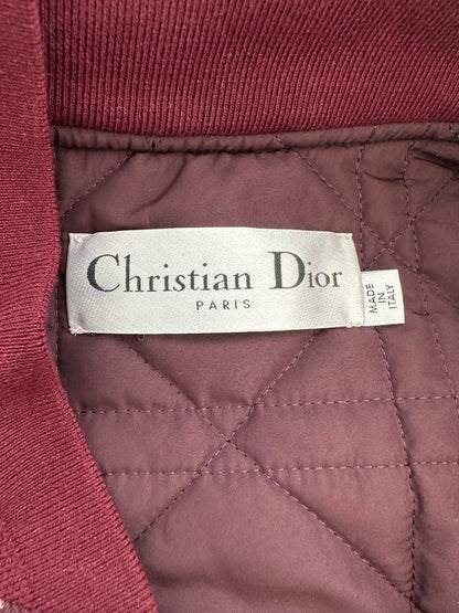 Dior Beige & Burgundy Oblique Bomber Jacket