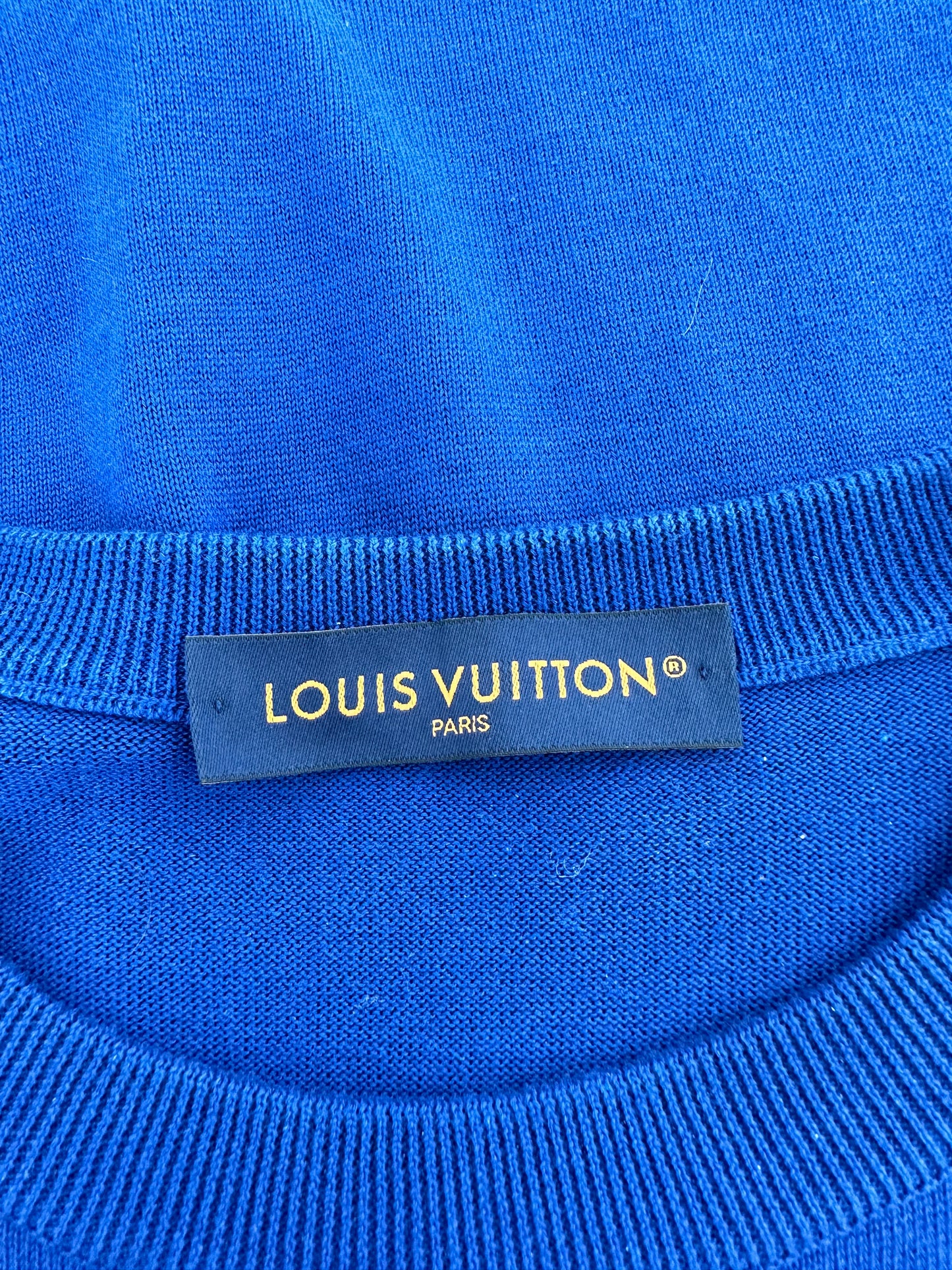 Louis Vuitton Blue & White Since 1854 Intarsia T-Shirt