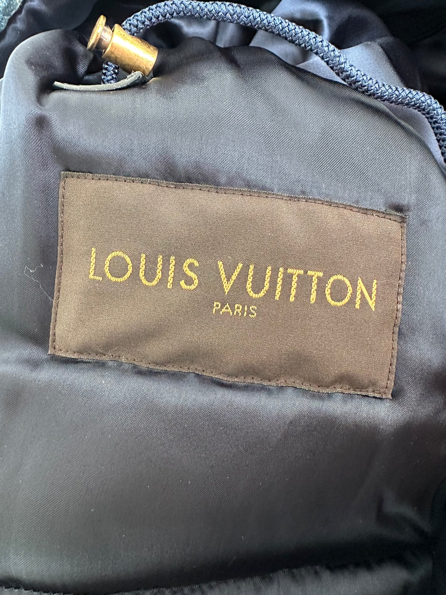 Louis Vuitton Supreme Blue Monogram Denim Parka