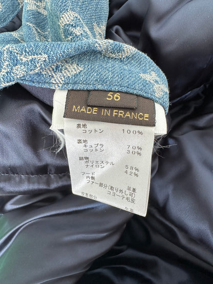 Louis Vuitton Supreme Blue Monogram Denim Parka