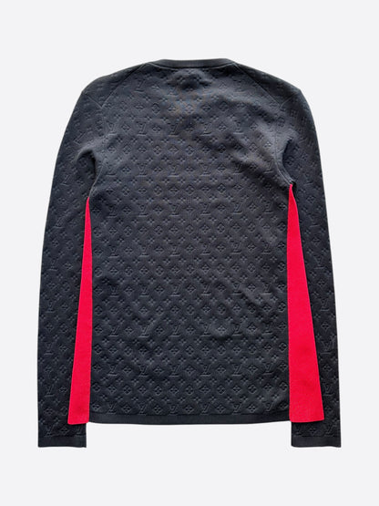 Louis Vuitton Black & Red Monogram Women's Sweater