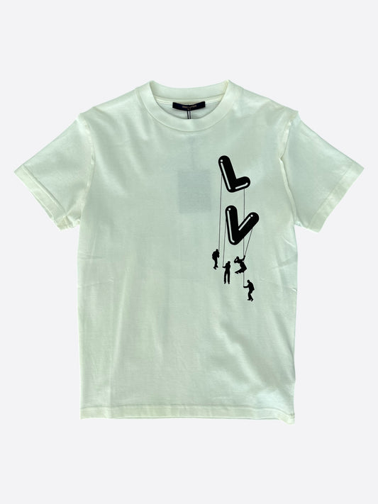 Louis Vuitton White Floating Men T-Shirt