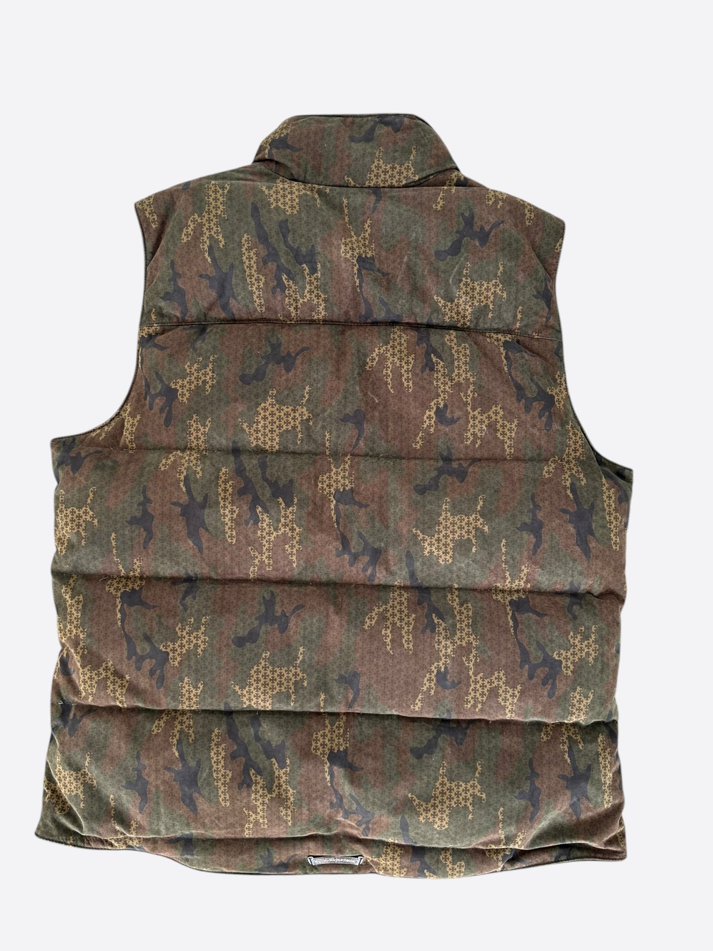 Chrome Hearts Camouflage Cross Jacquard Leather Vest