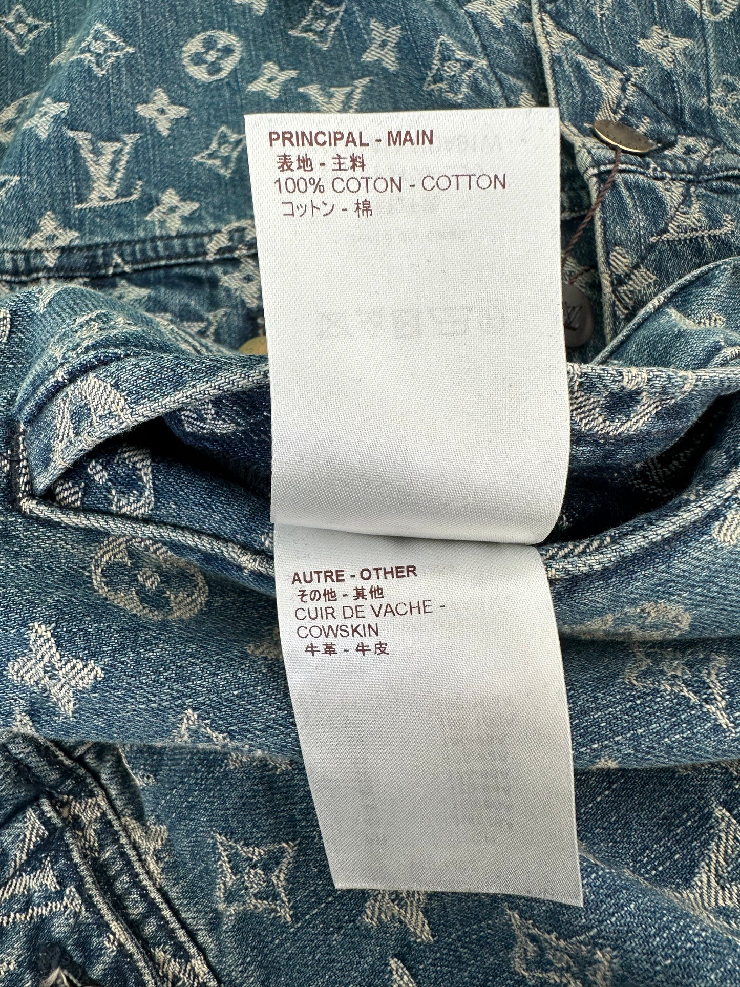 Louis Vuitton Supreme Blue & White Monogram Denim Jacket