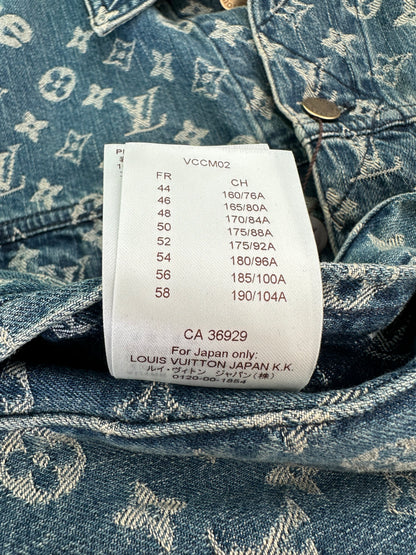 Louis Vuitton Supreme Blue & White Monogram Denim Jacket