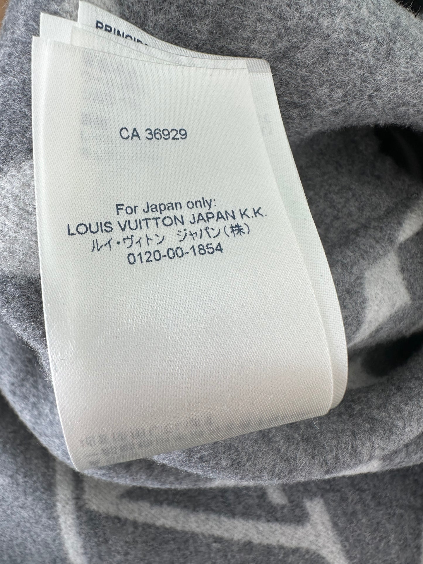 Louis Vuitton Grey & White Monogram Women's Peacoat