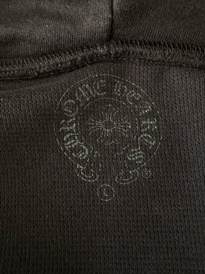 Chrome Hearts Black & Blue Script Logo Thermal Zip Up Hoodie