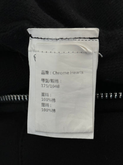 Chrome Hearts Black & Blue Script Logo Thermal Zip Up Hoodie