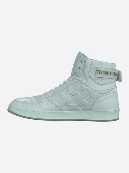 Louis Vuitton White Monogram Rivoli High Top Sneakers