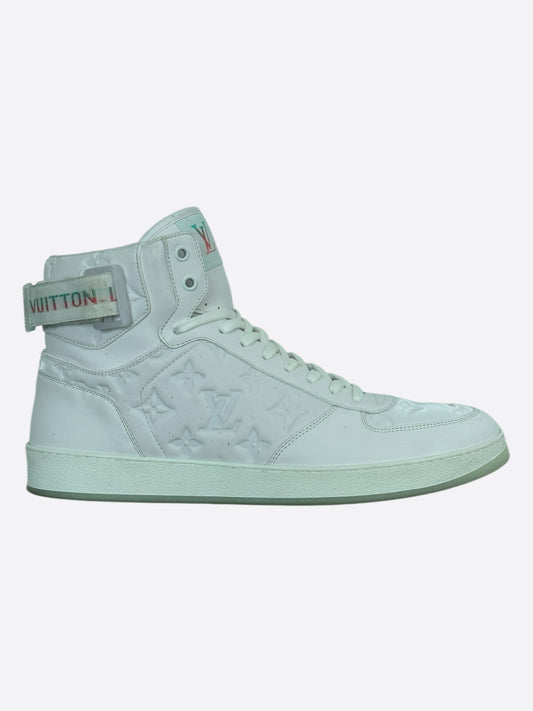 Louis Vuitton White Monogram Rivoli High Top Sneakers