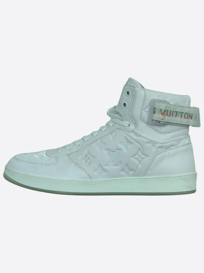 Louis Vuitton White Monogram Rivoli High Top Sneakers