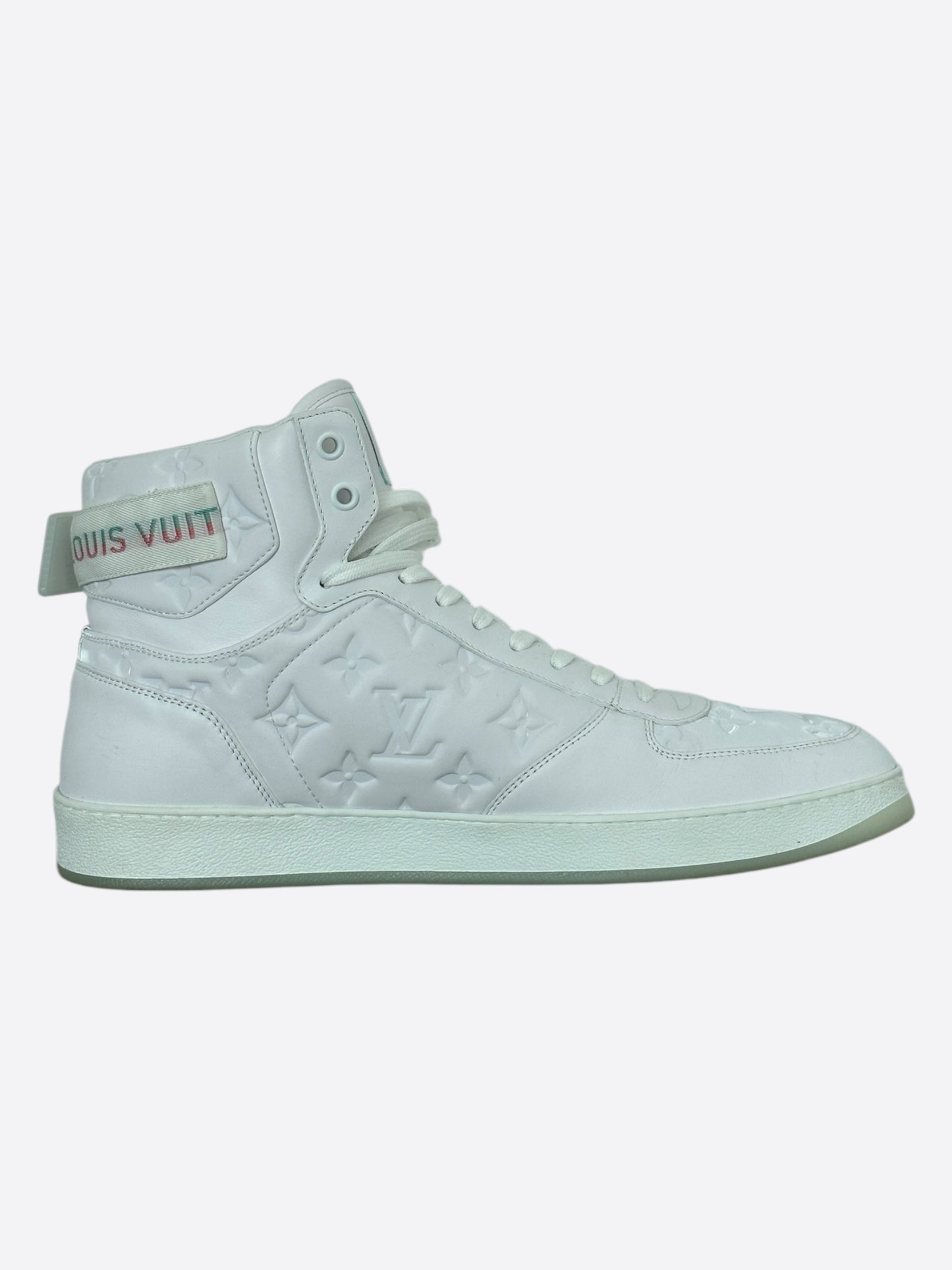 Louis Vuitton White Monogram Rivoli High Top Sneakers