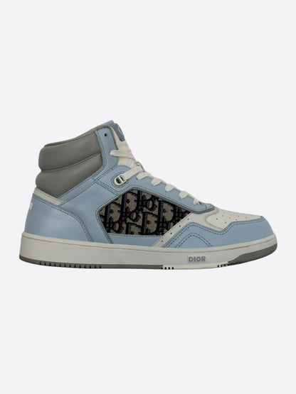 Dior Blue & Beige Oblique B27 High Top Sneakers