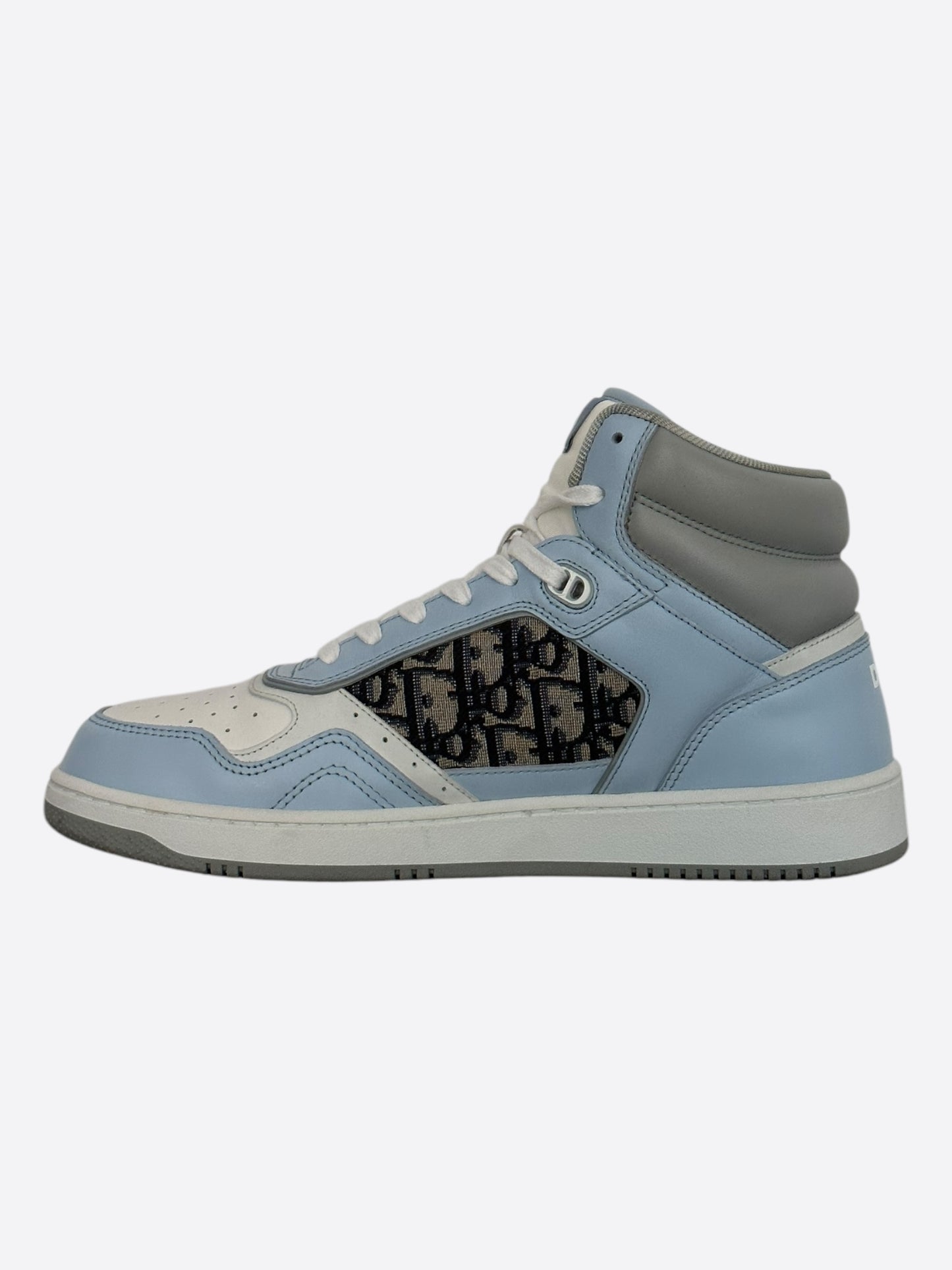 Dior Blue & Beige Oblique B27 High Top Sneakers