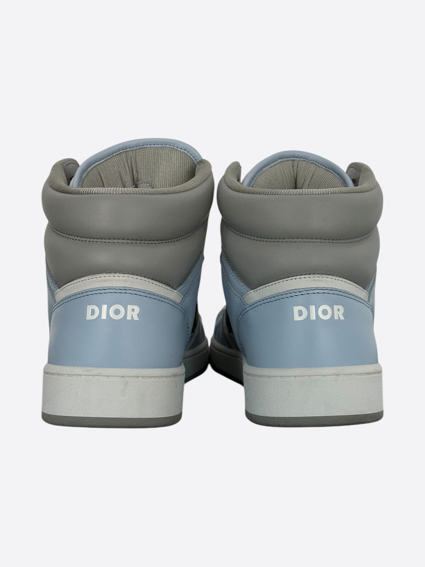 Dior Blue & Beige Oblique B27 High Top Sneakers