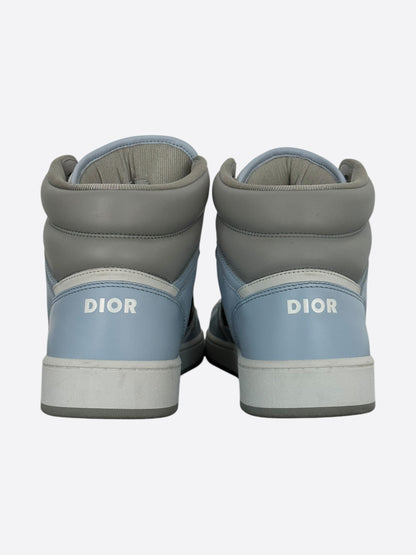Dior Blue & Beige Oblique B27 High Top Sneakers