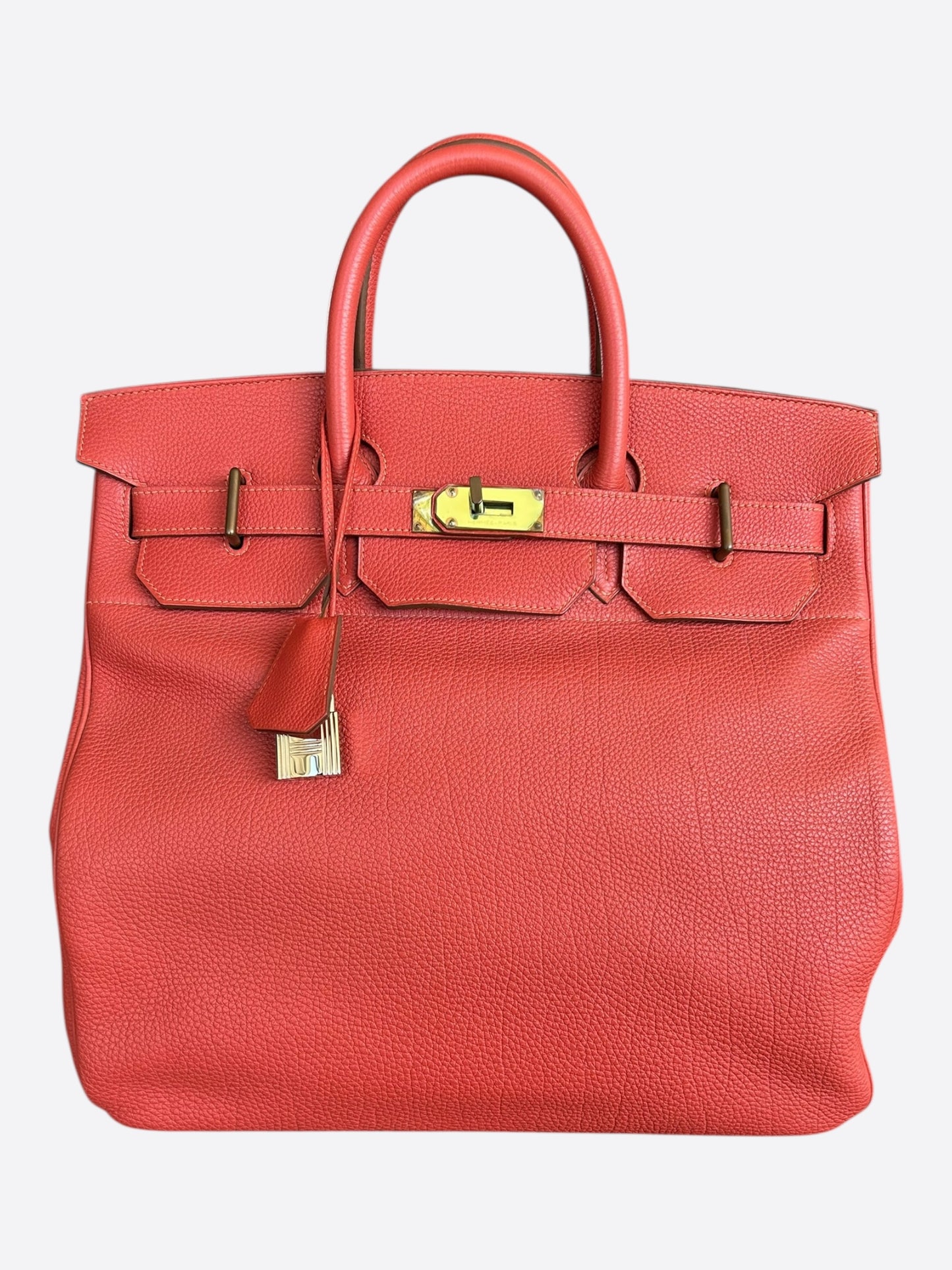 Hermes Red Togo & Gold Hardware HAC Birkin 40
