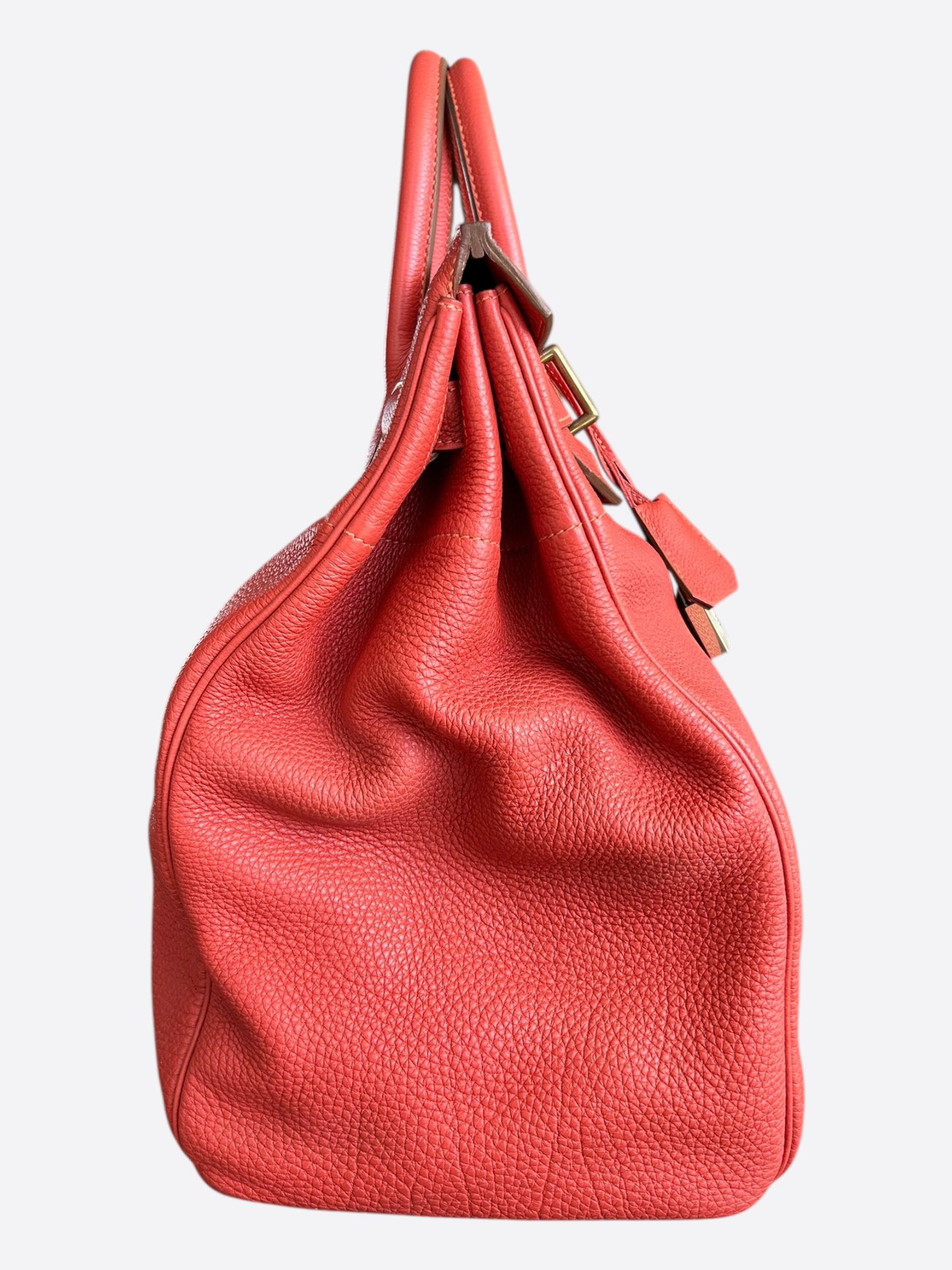 Hermes Red Togo & Gold Hardware HAC Birkin 40