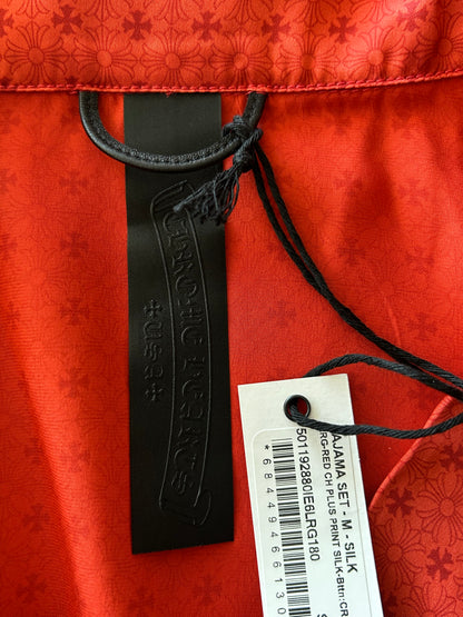 Chrome Hearts Red Cross Jacquard Silk Pajama Set