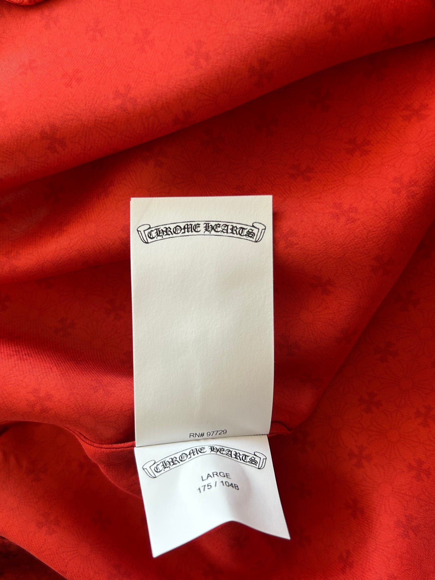 Chrome Hearts Red Cross Jacquard Silk Pajama Set