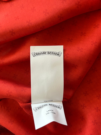 Chrome Hearts Red Cross Jacquard Silk Pajama Set