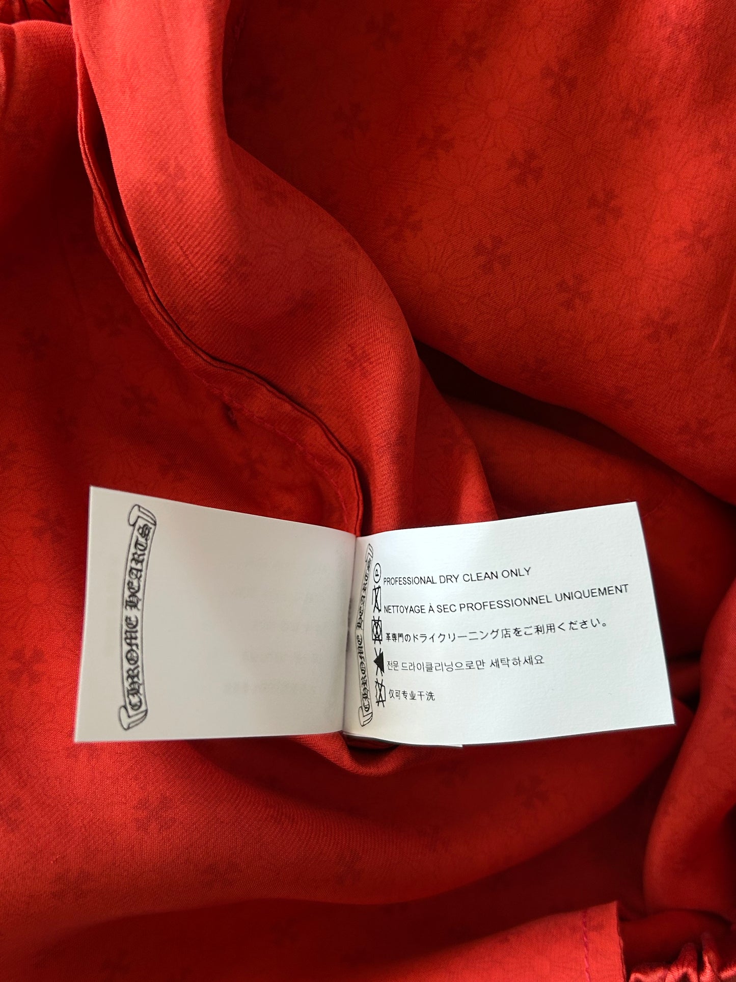 Chrome Hearts Red Cross Jacquard Silk Pajama Set