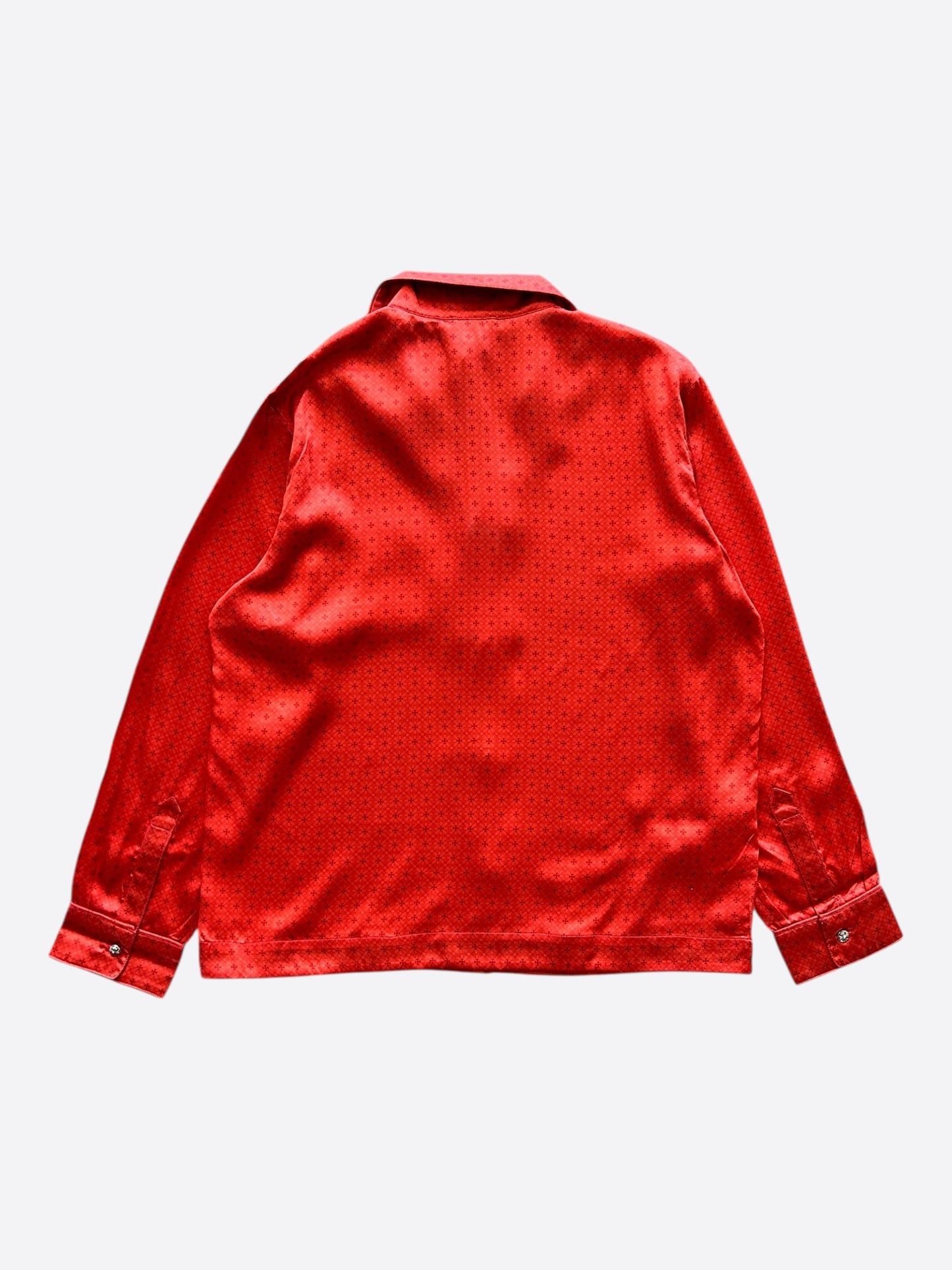 Chrome Hearts Red Cross Jacquard Silk Pajama Set