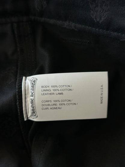 Chrome Hearts Black & White Cross Patch Carpenter Pants