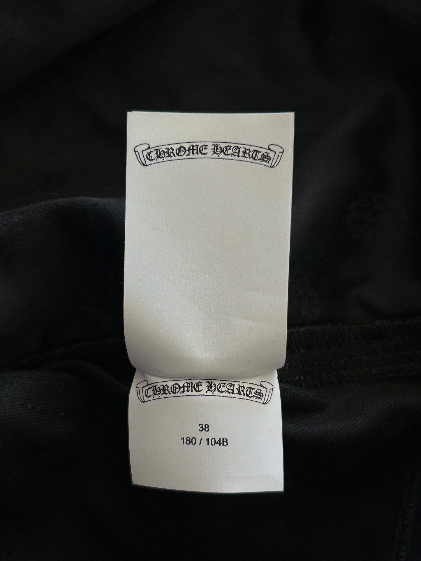 Chrome Hearts Black & White Cross Patch Carpenter Pants