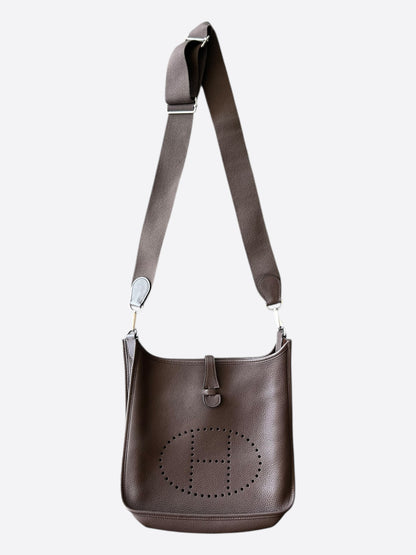 Hermes Dark Brown Togo Evelyne 16