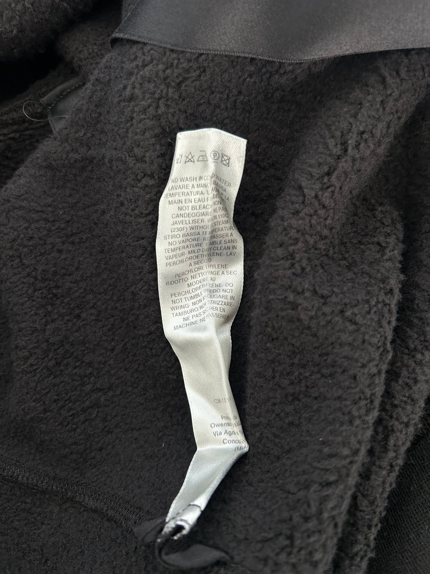 Rick Owens Black Jumbo Gimp Zip Up Hoodie