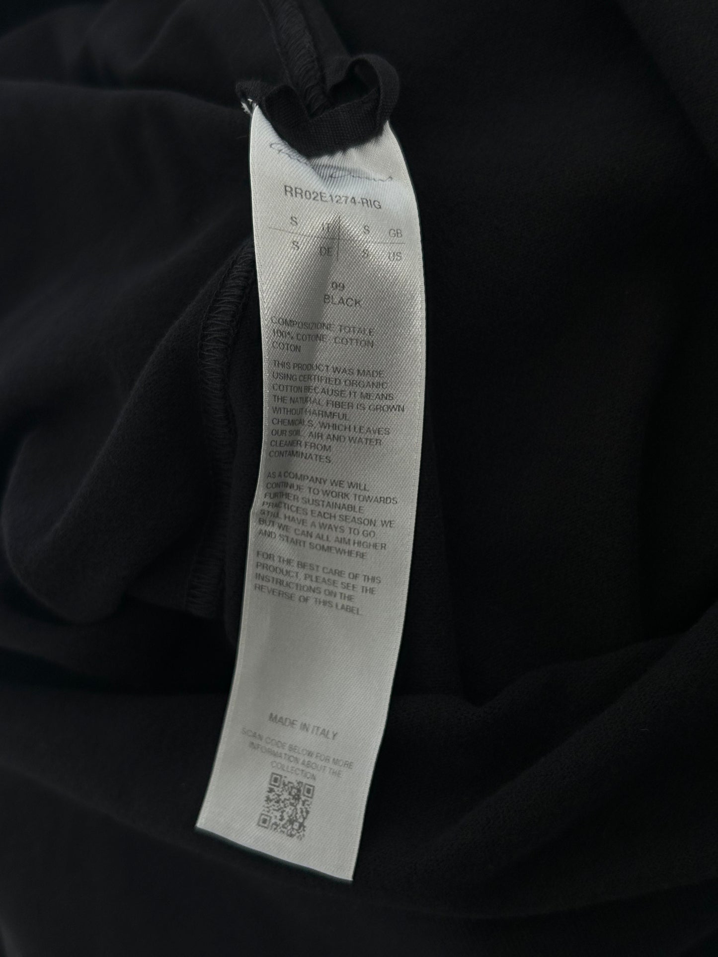 Rick Owens Black Jumbo T-Shirt