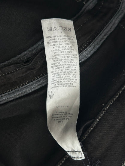 Rick Owens Black Waxed Bolan Banana Zipper Jeans