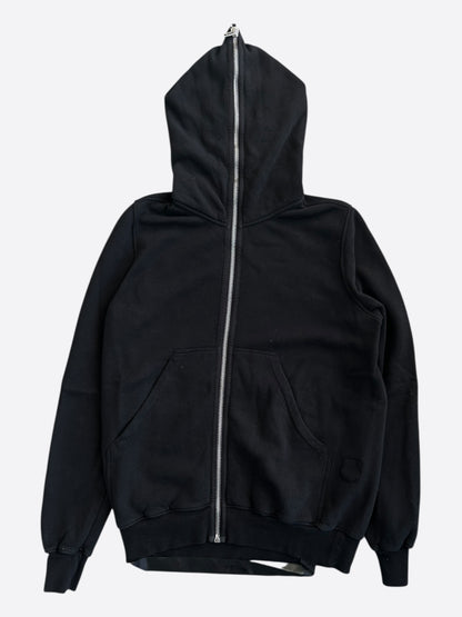 Rick Owens Black Jumbo Gimp Zip Up Hoodie