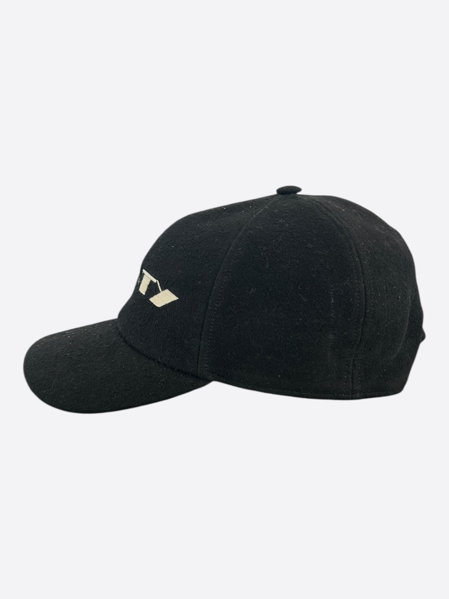 Rick Owens Black & White Embroidered C*NTY Logo Hat