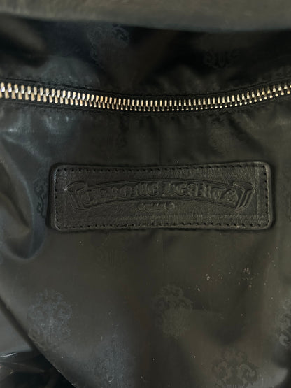 Chrome Hearts Black Cross Patch Leather 7th Grade Backpack