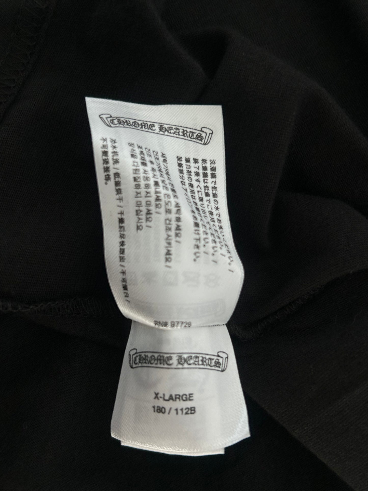 Chrome Hearts Yungblud Black & White Foti Cross Logo T-Shirt