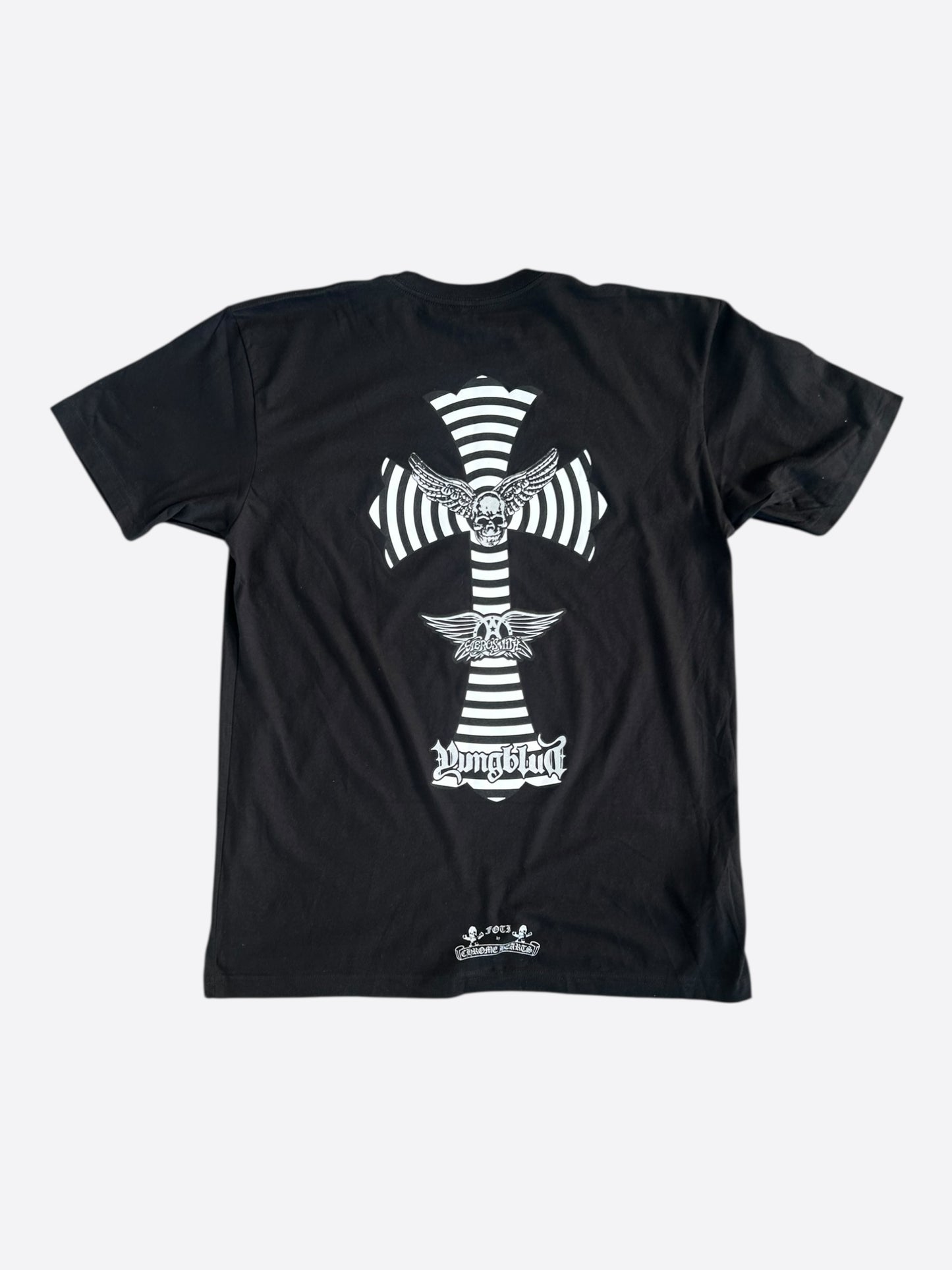 Chrome Hearts Yungblud Black & White Foti Cross Logo T-Shirt