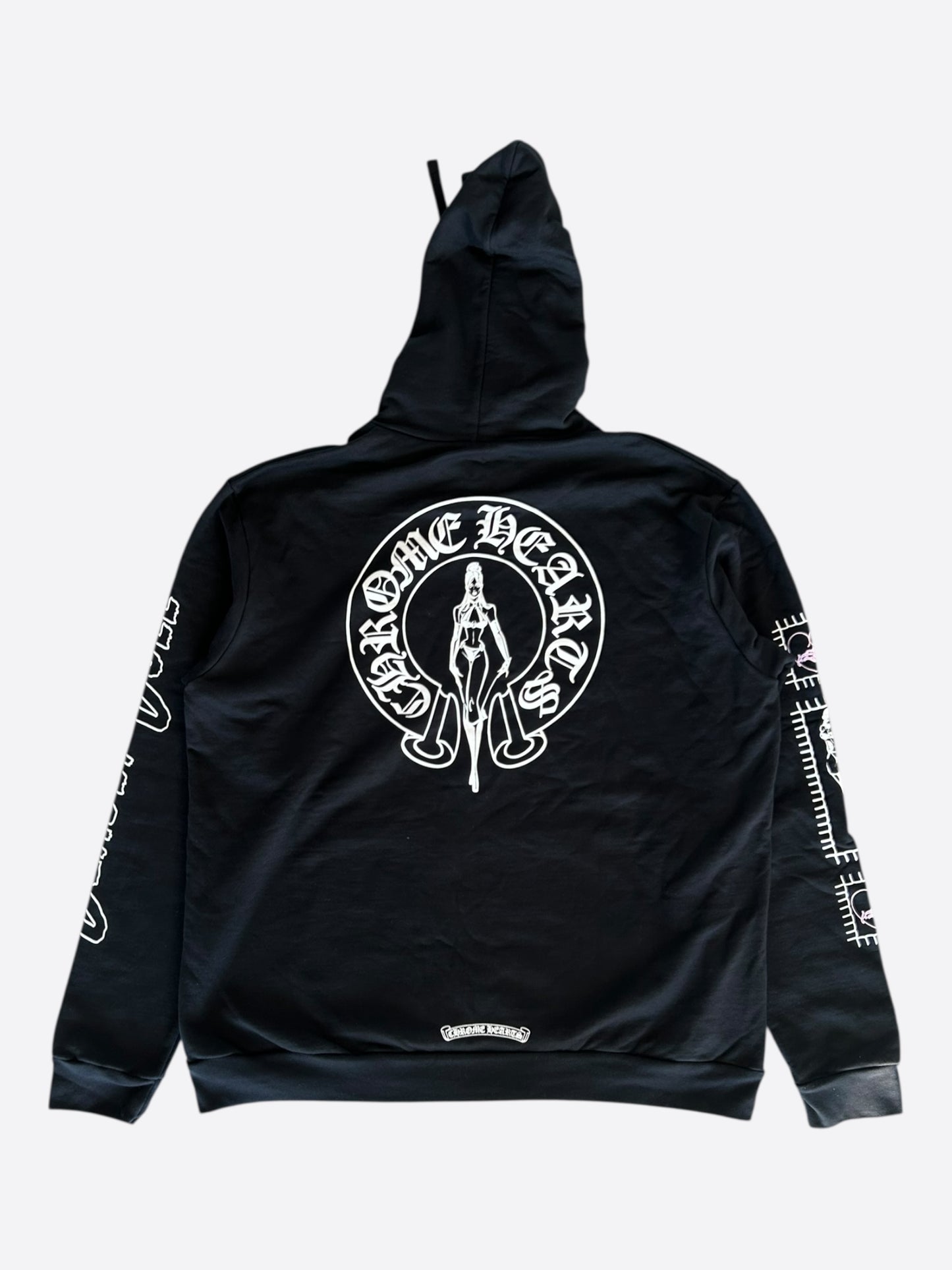 Chrome Hearts Black, White & Pink Deadly Doll Zip Up Hoodie