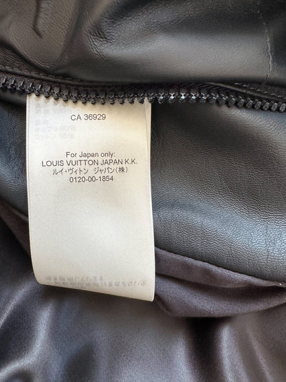 Louis Vuitton Black Embossed Monogram Leather Puffer Jacket