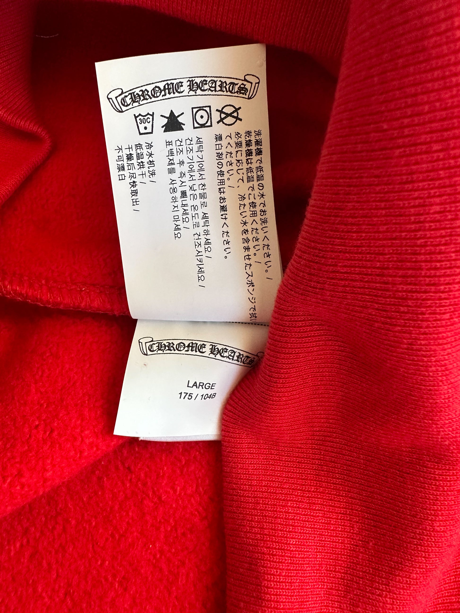 Trendy Red Chrome Hearts Hoodie