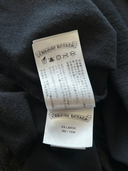 Chrome Hearts Black USA Flag Scroll Logo T-Shirt