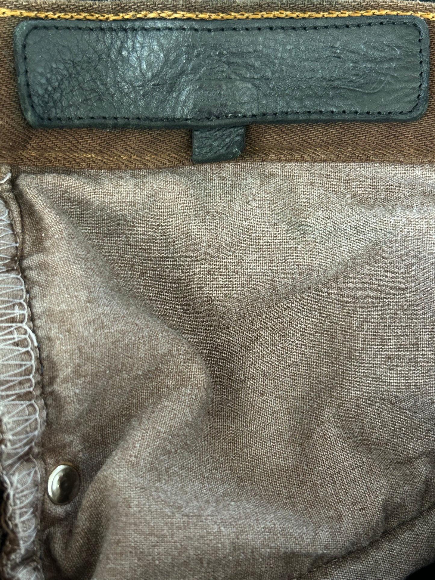 Chrome Hearts Levi's Brown NYFW Cross Patch Jeans