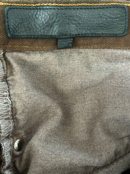 Chrome Hearts Levi's Brown NYFW Cross Patch Jeans