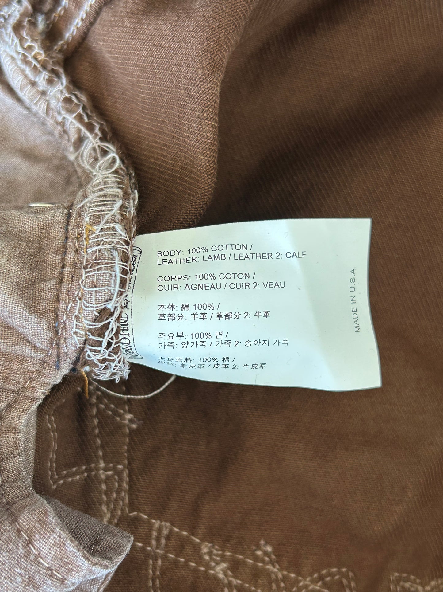 Chrome Hearts Levi's Brown NYFW Cross Patch Jeans