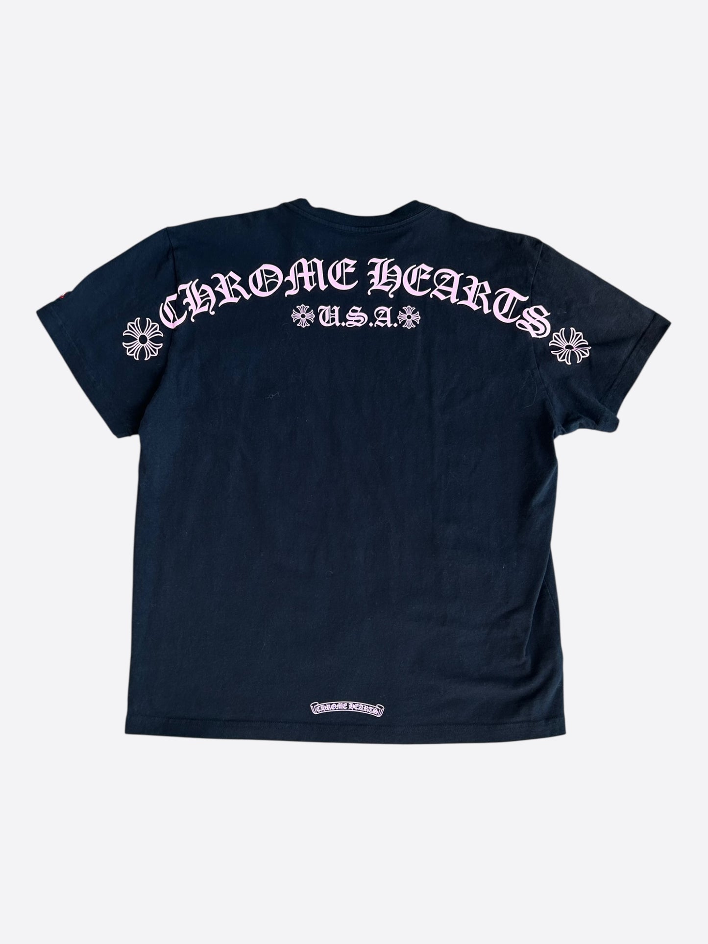 Chrome Hearts Black & Pink Logo T-Shirt