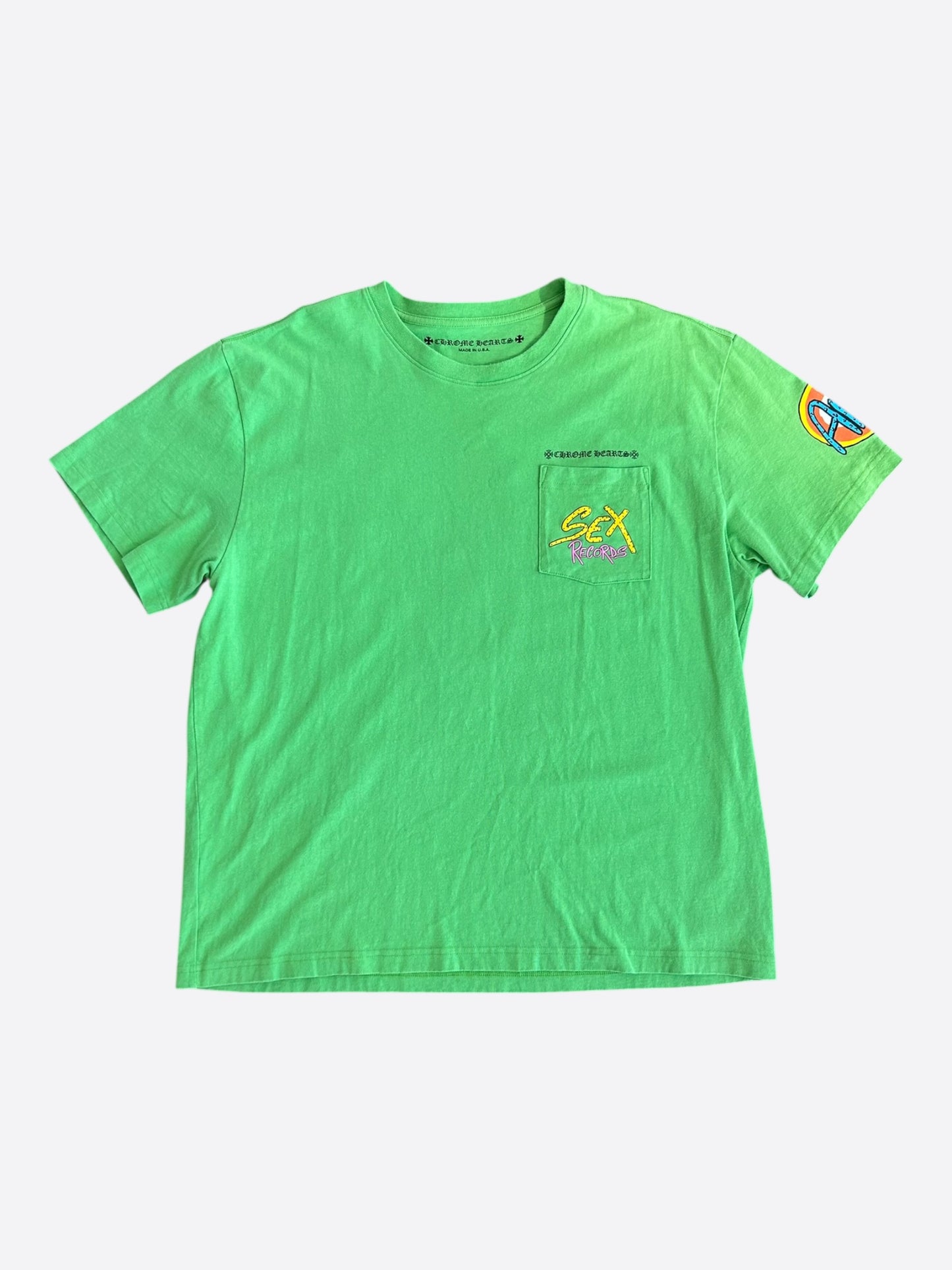 Chrome Hearts Green Sex Records Logo T-Shirt