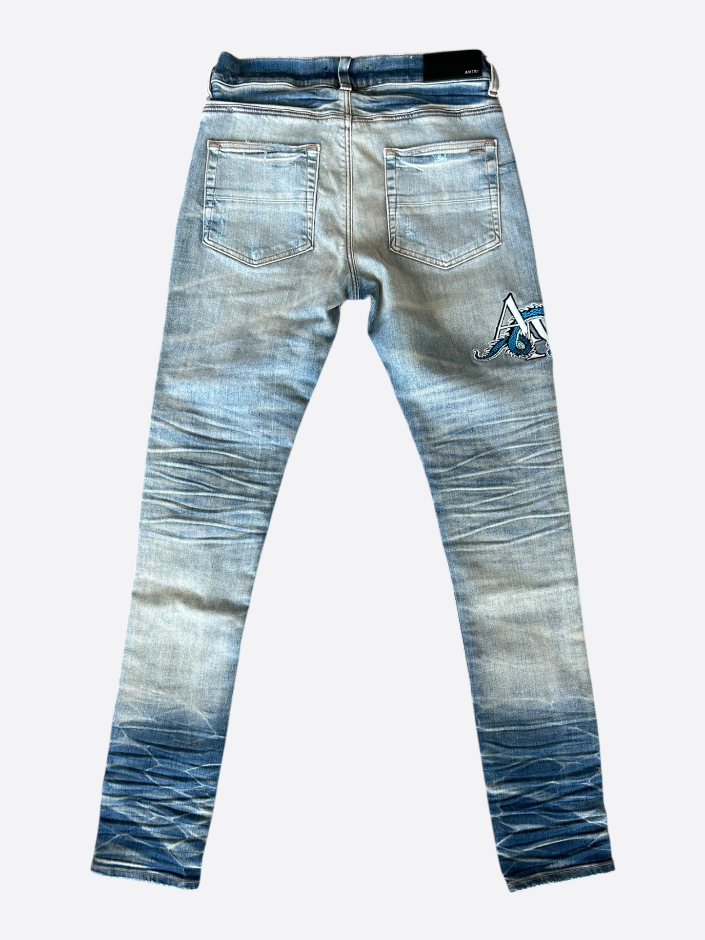 Amiri Vintage Indigo Dragon Logo MX1 Jeans