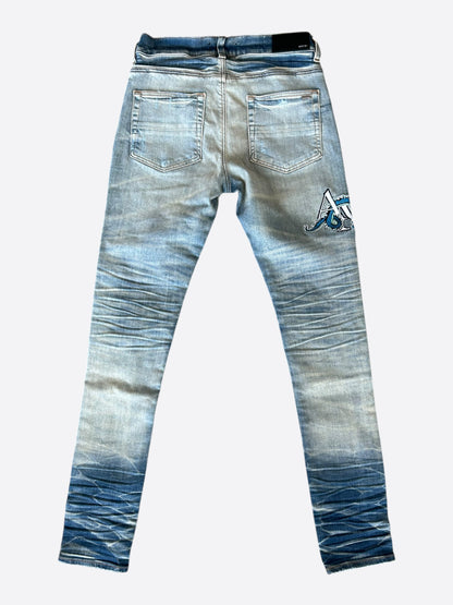 Amiri Vintage Indigo Dragon Logo MX1 Jeans