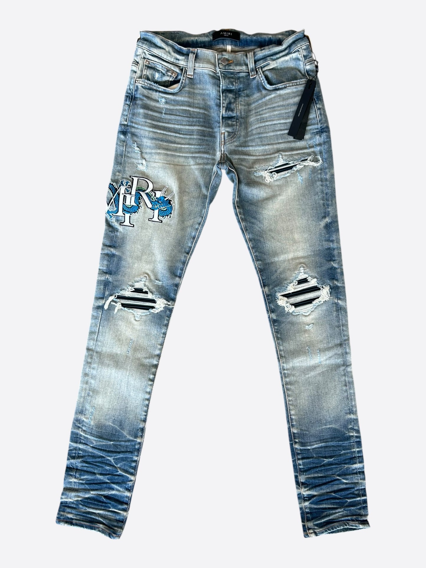 Amiri Vintage Indigo Dragon Logo MX1 Jeans